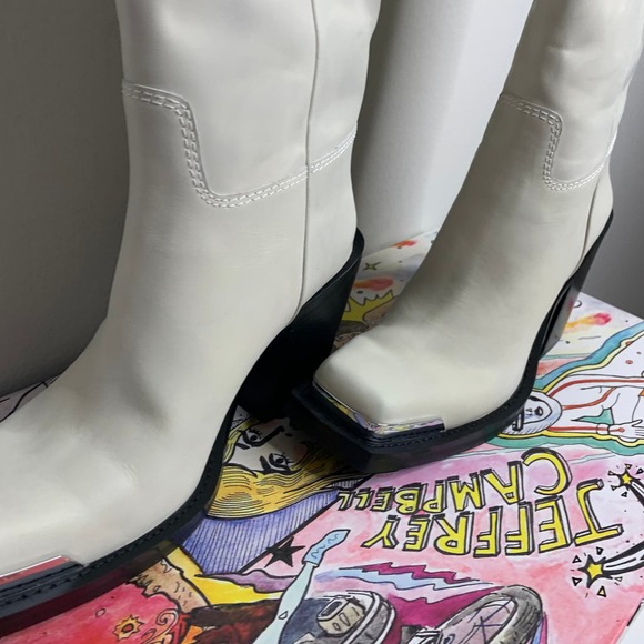 Jeffrey Campbell Verana Knee High Boot Ivory Women size 9 - Picture 12 of 16